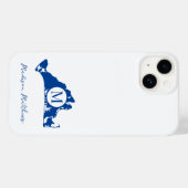 Martha's Vineyard Simple Map Blue Name Case-Mate iPhone Case (Achterkant (horizontaal))