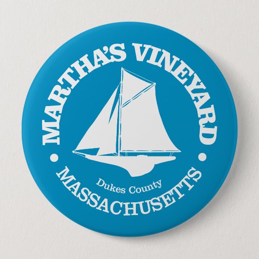 Martha's Vineyard (sloep) Ronde Button 4,0 Cm (Voorkant)