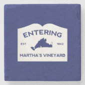 Martha's Vineyard Stone Coaster Stenen Onderzetter (Voorkant)
