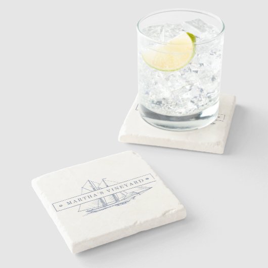 Martha's Vineyard Stone Onderzetter (Zijkant)
