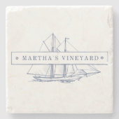 Martha's Vineyard Stone Onderzetter (Voorkant)