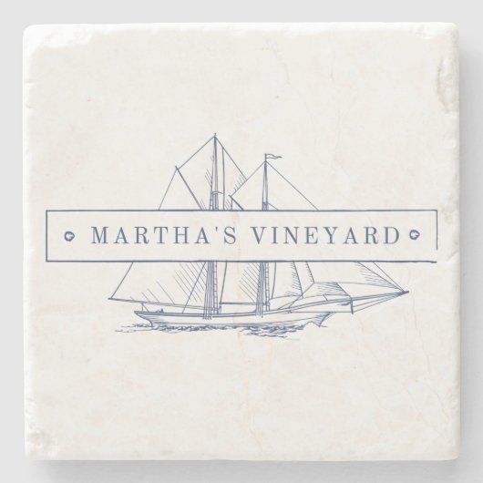 Martha's Vineyard Stone Onderzetter (Voorkant)