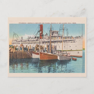  Martha's Vineyard Stoomboot & Gevist Pier Briefkaart