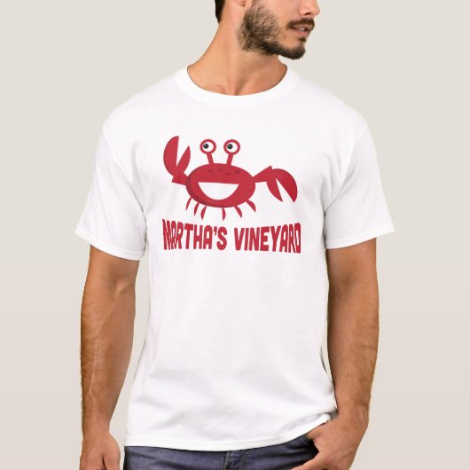 Martha's Vineyard T-shirt - Funny Red Crab (Voorkant)
