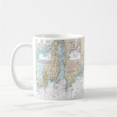 Martha's Vineyard to Block Island Nautische kaart Koffiemok (Links)