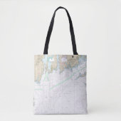Martha's Vineyard to Block Island Nautische kaart Tote Bag (Voorkant)