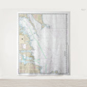 Martha's Vineyard to Block Island Nautische kaart Wandkleed (Voorkant)