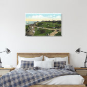 Martha's Vineyard, Uitzicht van de lucht van Ocean Canvas Afdruk (Insitu (Slaapkamer))