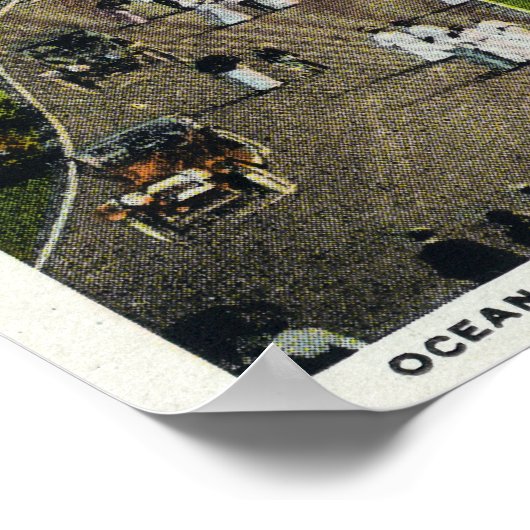 Martha's Vineyard, Uitzicht van de lucht van Ocean Poster (Hoek)