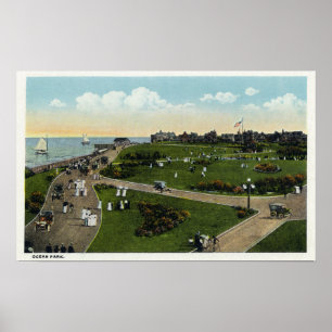 Martha's Vineyard, Uitzicht van de lucht van Ocean Poster