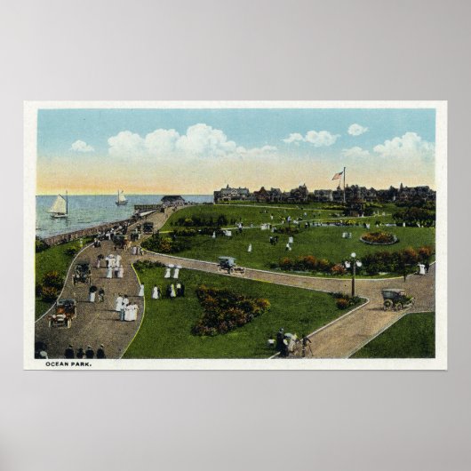 Martha's Vineyard, Uitzicht van de lucht van Ocean Poster (Voorkant)