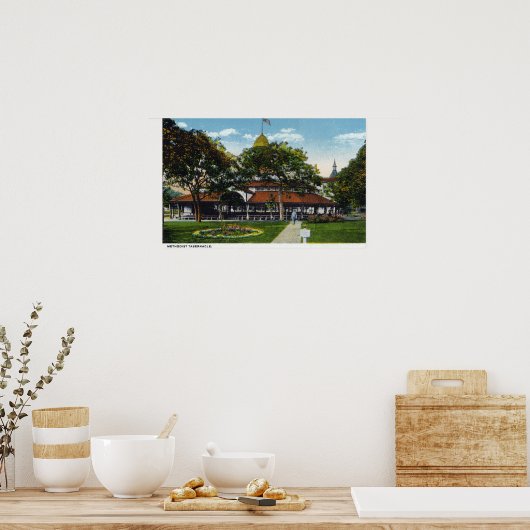 Martha's Vineyard, Uitzicht van Methodist Poster (Keuken)