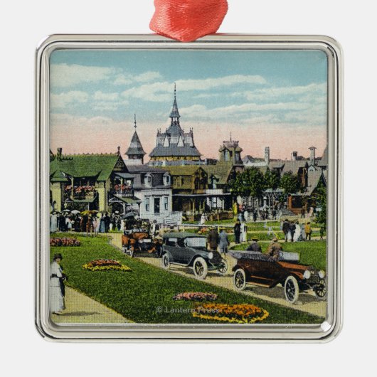 Martha's Vineyard, Uitzicht van Ocean Avenue Metalen Ornament (Voorkant)