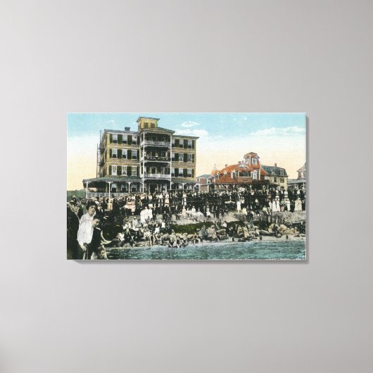 Martha's Vineyard, Uitzicht van Zee Uitzicht Avenu Canvas Afdruk (Voorkant)