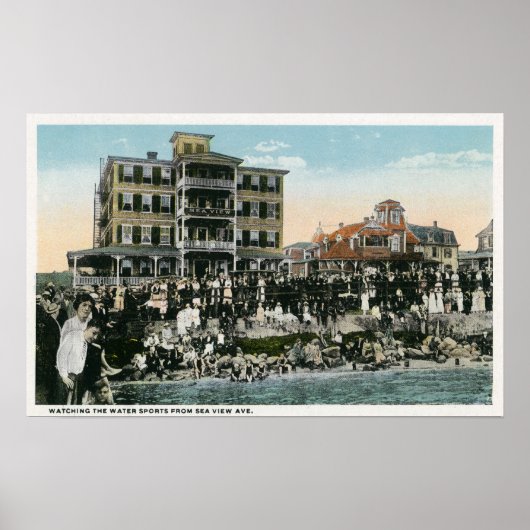 Martha's Vineyard, Uitzicht van Zee Uitzicht Avenu Poster (Voorkant)