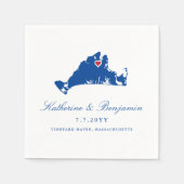 Martha's Vineyard Vineyard Haven Wedding Napkin Servet (Voorkant)