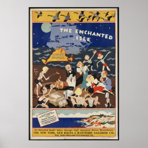 Marthas Vineyard Vintage Travel Poster and Retro