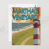 Marthas Vineyard Vintage Travel Poster Briefkaart (Voorkant / Achterkant)