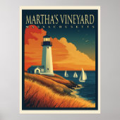 Martha's Vineyard vuurtoren Poster (Voorkant)