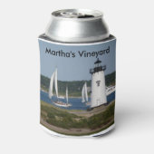 Martha's Vineyard Vuurtoren te Koelbox Blikjeskoeler (Blikje Achterkant)