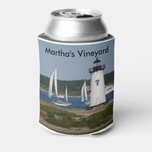 Martha's Vineyard Vuurtoren te Koelbox Blikjeskoeler (Blikje Achterkant)