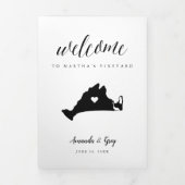 Martha's Vineyard Wedding Welkom Brief Route Drieluik Programma (Cover)