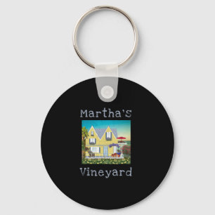 Marthas Vineyard Zomer Vakantie Strand Cottage Rij Sleutelhanger