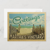 Martha's Vintage Travel Briefkaart (Voorkant / Achterkant)