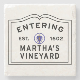 Martha's Vinyard Massachusetts Binnenkomst Stenen Onderzetter