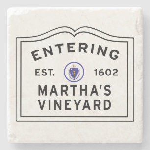 Martha's Vinyard Massachusetts Binnenkomst Stenen Onderzetter