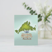 Martha's wijngaard Massachusetts reisposter (Staand voorkant)