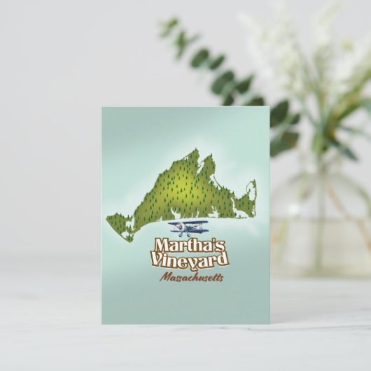 Martha's wijngaard Massachusetts reisposter (Staand voorkant)