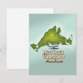 Martha's wijngaard Massachusetts reisposter (Voorkant / Achterkant)