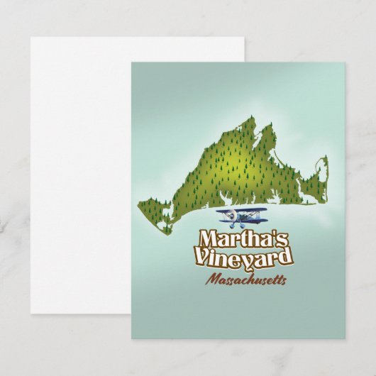 Martha's wijngaard Massachusetts reisposter (Voorkant / Achterkant)