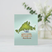 Martha's wijngaard Massachusetts reisposter Briefkaart (Staand voorkant)