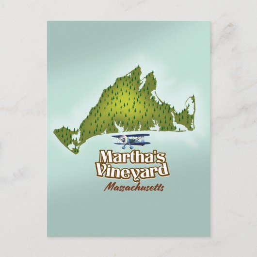 Martha's wijngaard Massachusetts reisposter Briefkaart (Voorkant)