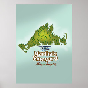 Martha's wijngaard Massachusetts reisposter Poster