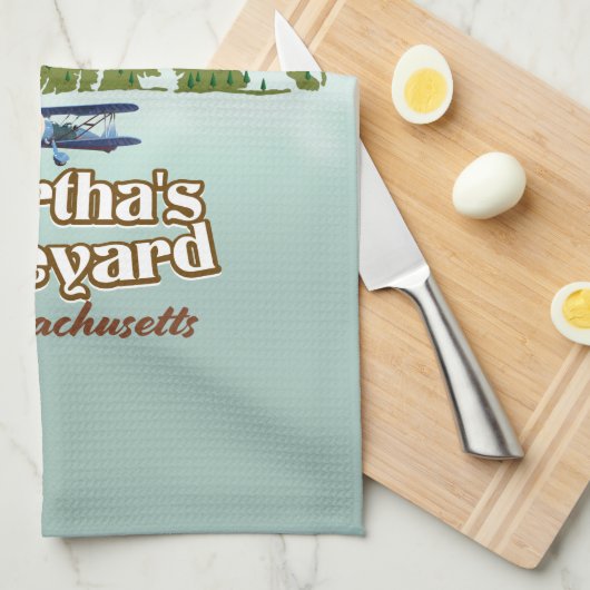 Martha's wijngaard Massachusetts reisposter Theedoek (Quarter Fold)