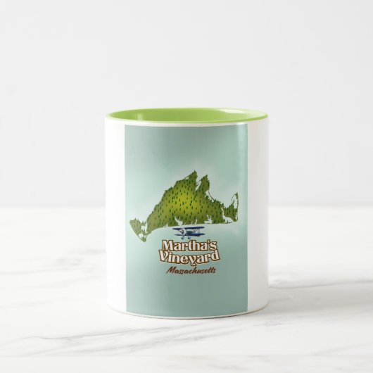 Martha's wijngaard Massachusetts reisposter Tweekleurige Koffiemok (Center)