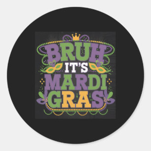 Marti Gras kralen Nardi GR kostuum in mijn Mardi G Ronde Sticker