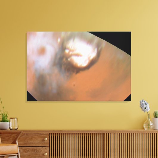 Martiaanse Cycloon, Gezien vanuit het Noordpoolgeb Canvas Afdruk (Insitu (Woonkamer))