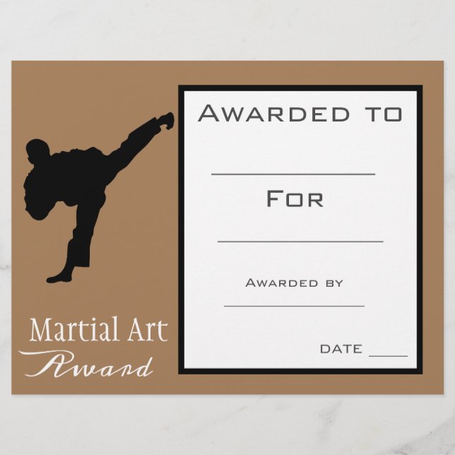Martial Art-certificaat (Voorkant)