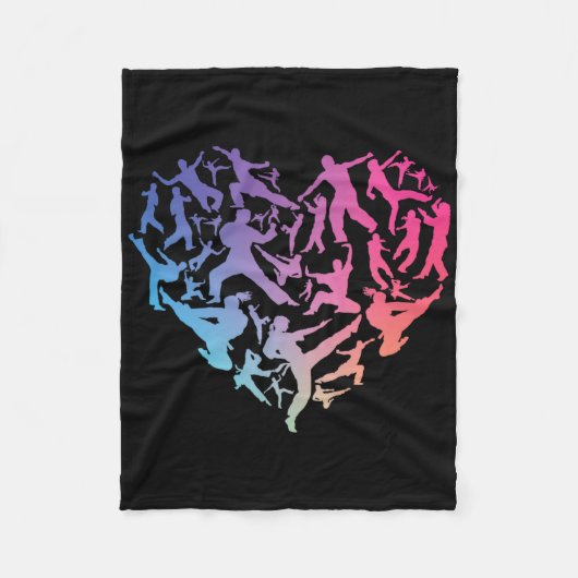 Martial Art Heart Love Training Karate Tae Kwon Do Fleece Deken (Voorkant)