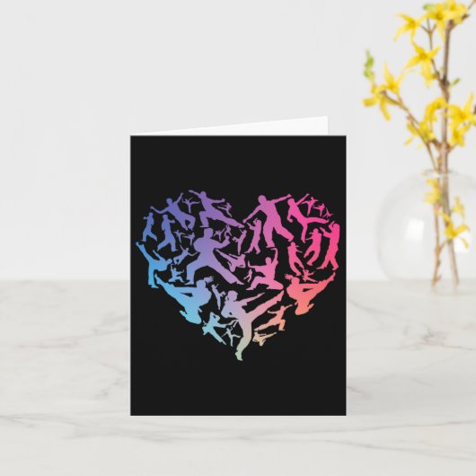 Martial Art Heart Love Training Karate Tae Kwon Do Kaart (Gele Bloem)