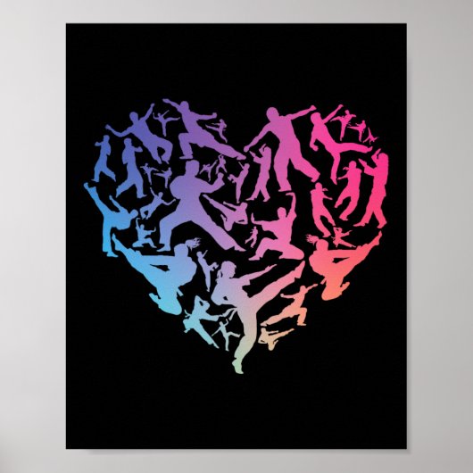 Martial Art Heart Love Training Karate Tae Kwon Do Poster (Voorkant)