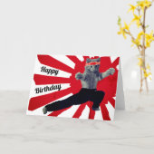 Martial Art Karate Birthday Kaart (Gele Bloem)