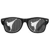 Martial art karate kick ninja zwarte partij tinten retro zonnebril (Voorkant)