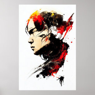 Martial Art Kung Fu Wild Free Spirit Schilderij Poster