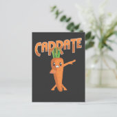 Martial Art Vegan Fighter Vegetarian Karate Carrot Briefkaart (Staand voorkant)