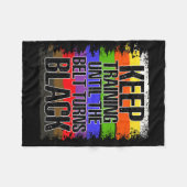 Martial Artiest Black Belt - Tae Kwon Do - Karate Fleece Deken (Voorkant (Horizontaal))